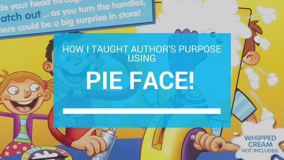 Using Pie Face to teach Author's Purpose! - Coloring in Cardigans