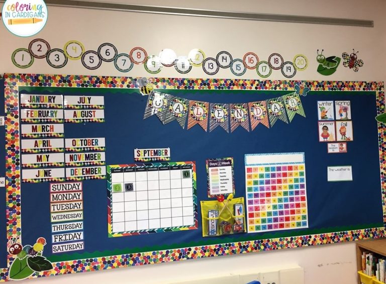 My Bulletin Boards - Coloring in Cardigans