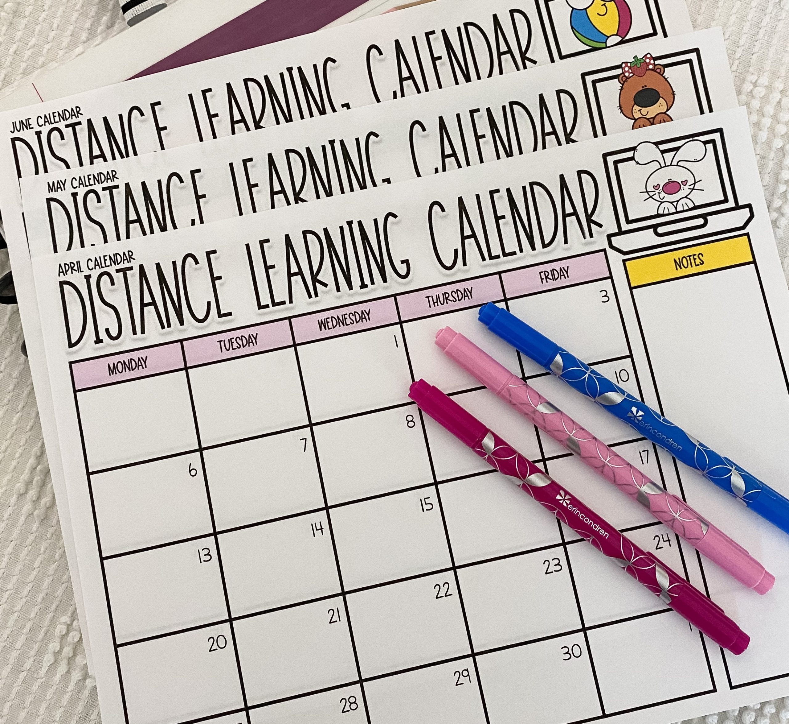 Distance Learning Planning Tools - Coloring in Cardigans